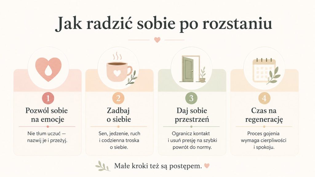 Jak radzić sobie po rozstaniu? Emocje, dystans, czas i regeneracja po zakończeniu relacji po ludzku
