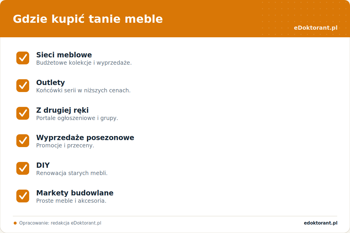 Gdzie kupić tanie meble – infografika