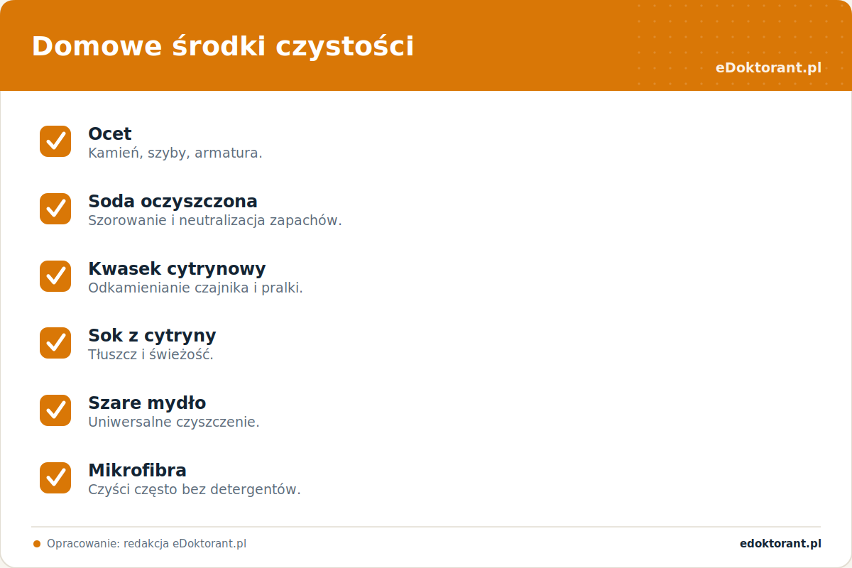 Domowe środki czystości – infografika