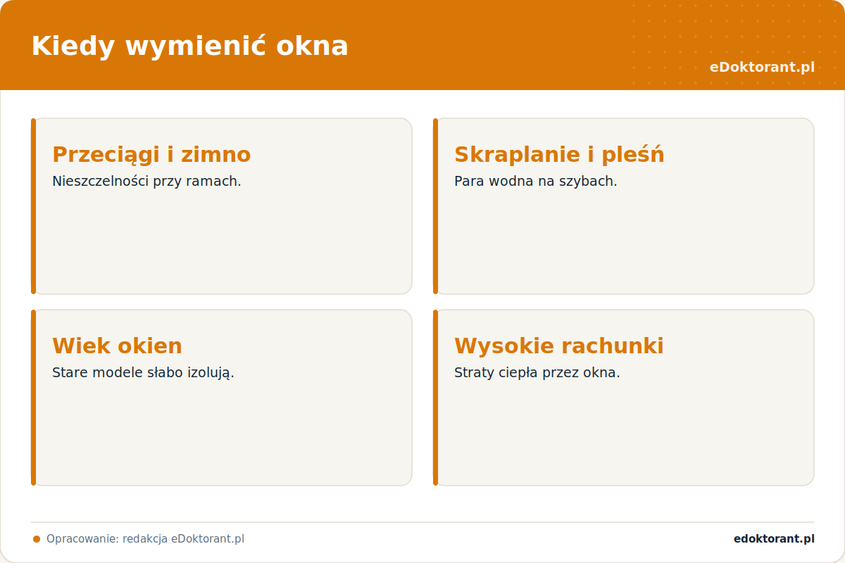 Kiedy wymienić okna – infografika