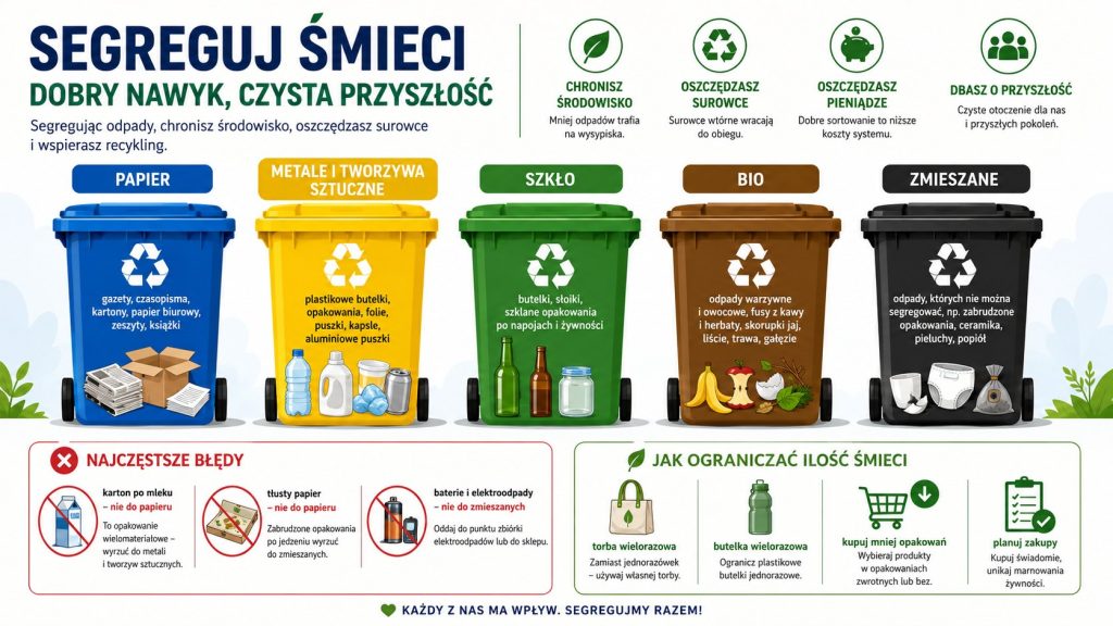 Dlaczego warto segregować odpady? Kolory pojemników, błędy i koszty śmieci w domu: pełny poradnik