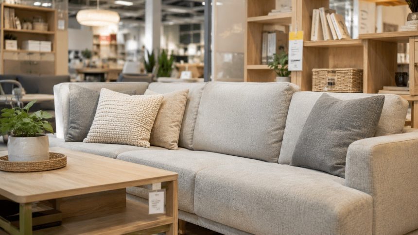 Gdzie kupić tanie meble: sieci, outlety, drugi obieg, wyprzedaże i DIY oraz jak ocenić jakość mebla.