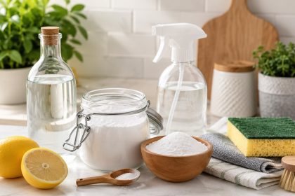 Jak czyścić dom domowymi sposobami: ocet, soda, kwasek cytrynowy i inne naturalne środki oraz ich zastosowania.