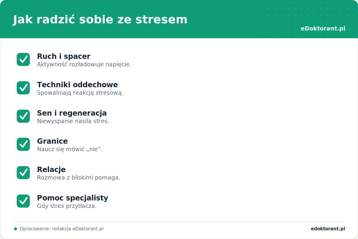 Jak radzić sobie ze stresem – infografika