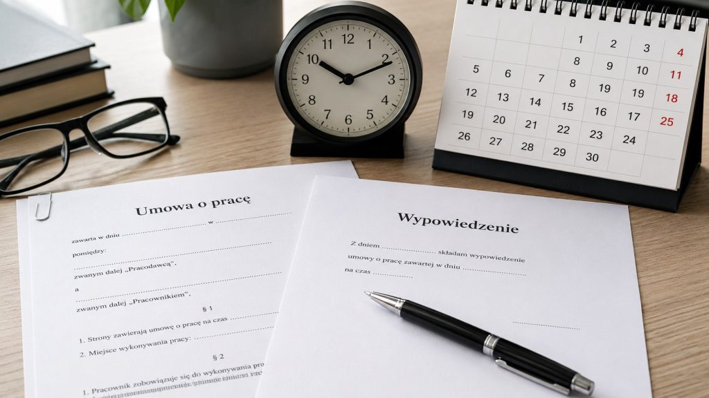 Okres wypowiedzenia umowy o pracę 2026: ile wynosi, jak liczyć terminy i kiedy można skrócić wg KP