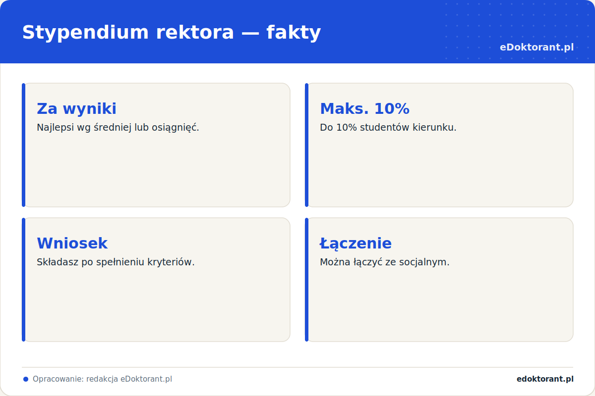Stypendium rektora – fakty, infografika