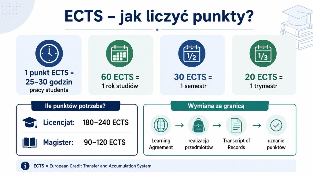 Co to jest ECTS i jak liczyć punkty na studiach oraz przy wymianie za granicą praktycznie w 2026