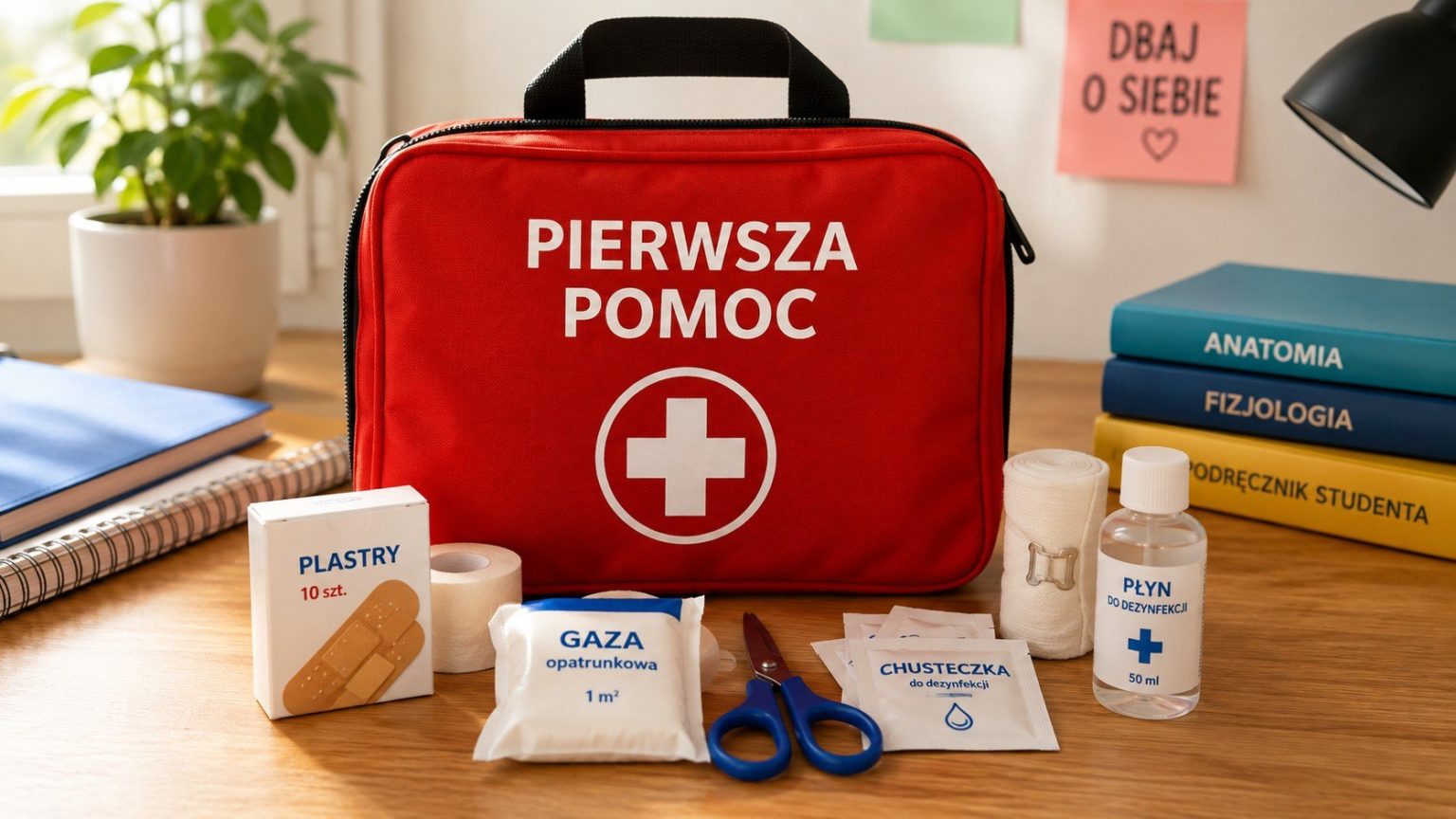 Warto być przygotowanym. Zobacz, dlaczego podstawowa wiedza o pierwszej pomocy i apteczka przydają się studentowi w 2026 roku.