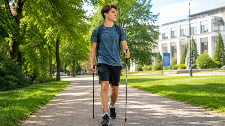 Szukasz łatwej aktywności? Zobacz, jak nordic walking i spacery pomagają studentowi w 2026 roku zadbać o ruch i samopoczucie.