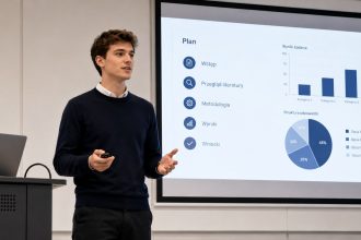 Czeka Cię prezentacja? Zobacz, jak przygotować dobrą prezentację na studiach w 2026 roku i pewnie wystąpić przed grupą.