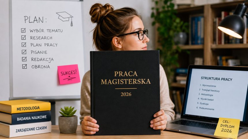Czeka Cię praca magisterska? Zobacz, jak napisać pracę magisterską w 2026 roku krok po kroku i przejść przez ten proces spokojnie.